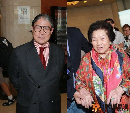 霍震霆喜抱大只孫兒 霍老太在霍啟山陪同下現身。【點擊查看組圖】
