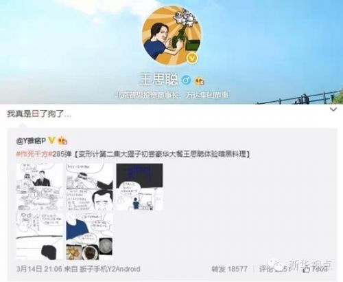 新華社再批王思聰 女友要胸大把三俗當個性(圖)