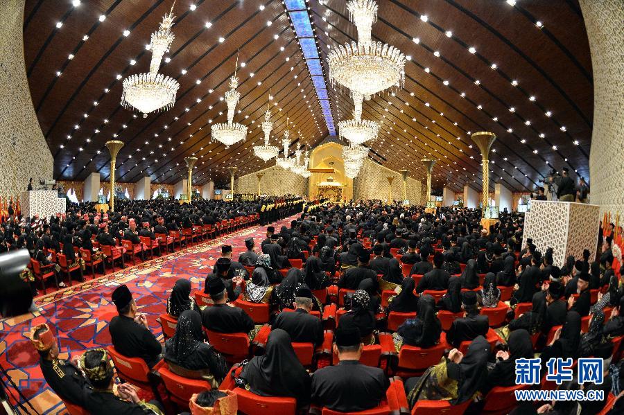 文萊王子大婚在努魯伊曼王宮大殿舉行隆重的結婚慶典