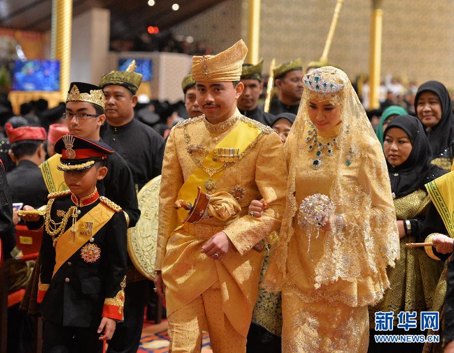 文萊王子大婚在努魯伊曼王宮大殿舉行隆重的結婚慶典