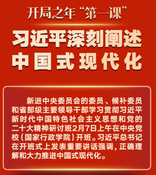 開局之年第一課，習近平深刻闡述中國式現代化