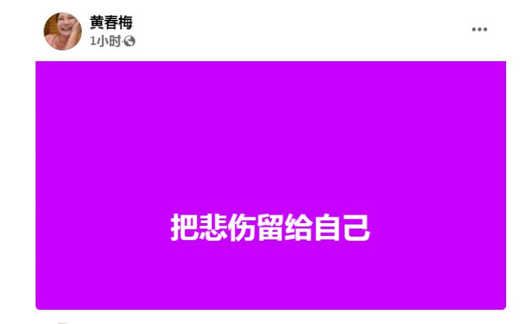 S媽首發動態：把悲傷留給自己